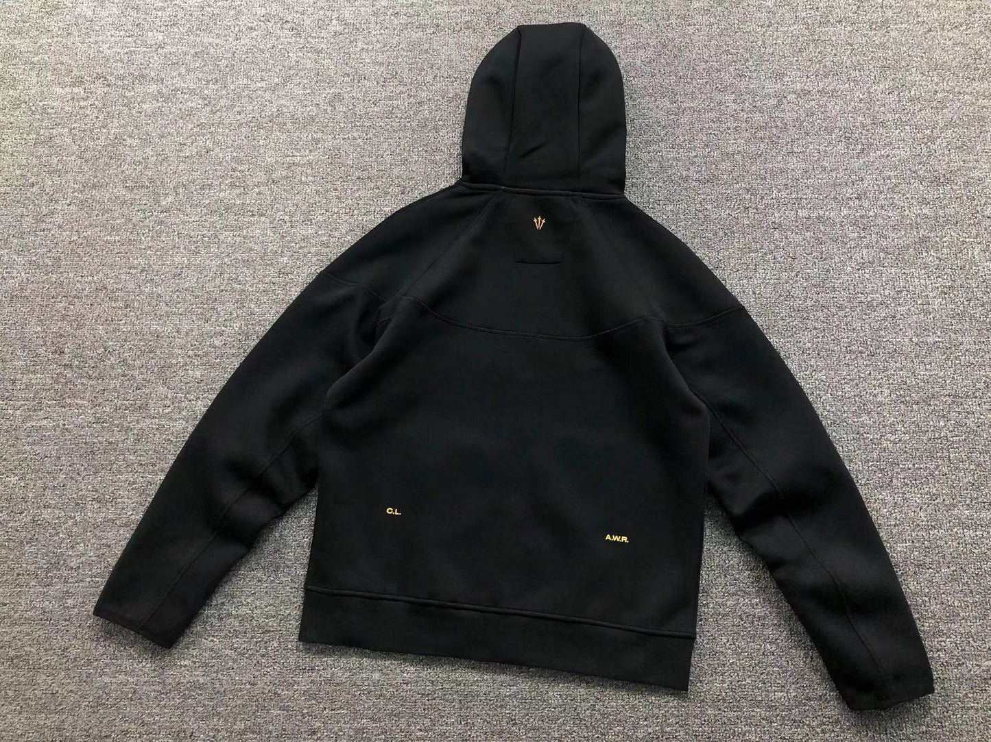 TOP JACKET ONLY - Nike Tech NOCTA Set - All Black (Yellow Swoosh)