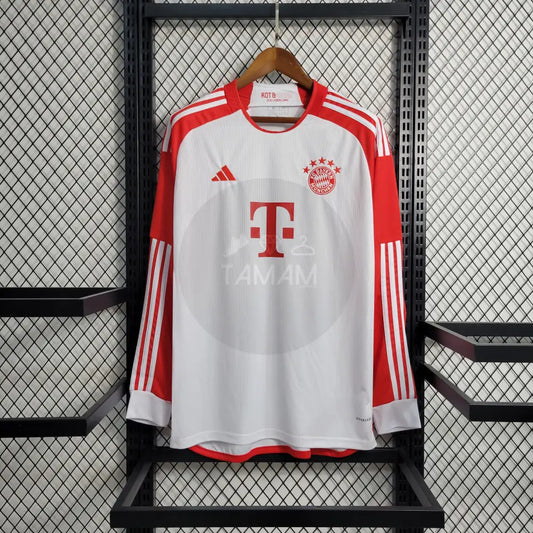 Bayern Munich Home Kit 23/24 Long Sleeves Sleeves Football Jersey