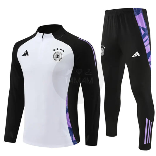 Bayern Munich White/Black/Purple 1/4 Zip Training Tracksuit 24/25