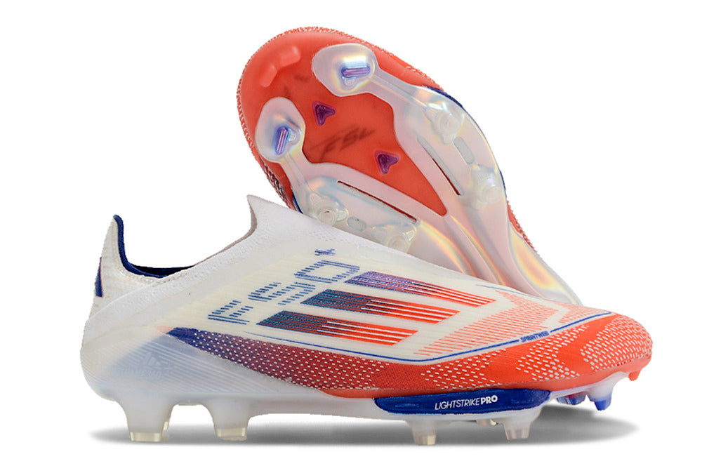 Adidas F50+ Adizero Laceless FG White/Blue/Orange/Red