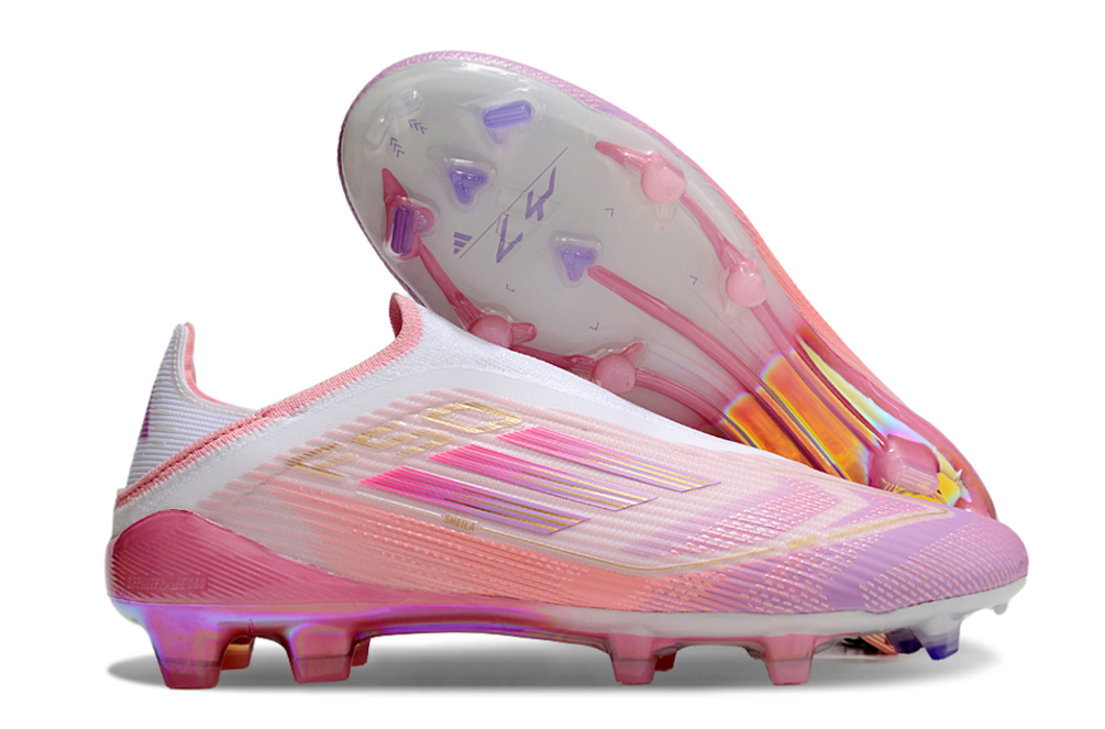 Adidas F50 Laceless x Lamine Yamal FG  Purple/White/Pink Lamine Elite