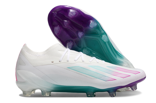 Adidas X23 Crazyfast FG White/Purple/Green