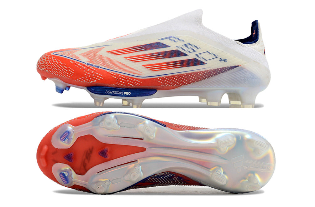 Adidas F50+ Adizero Laceless FG White/Blue/Orange/Red