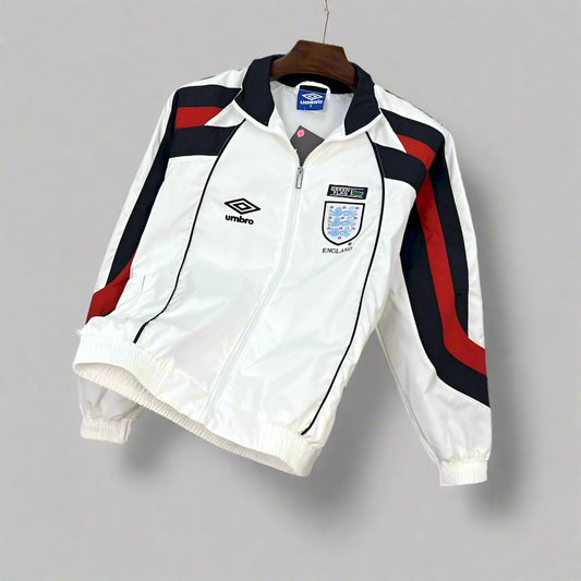 England Retro White Windbreaker