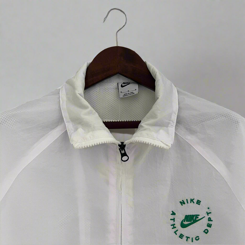 Nike Athletic Department Embroidered Jacket White/Green Windbreaker
