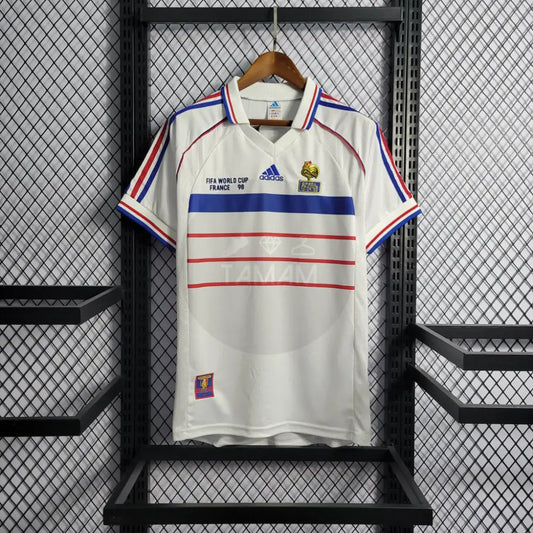 France Away Kit Retro International 98 Football Jersey