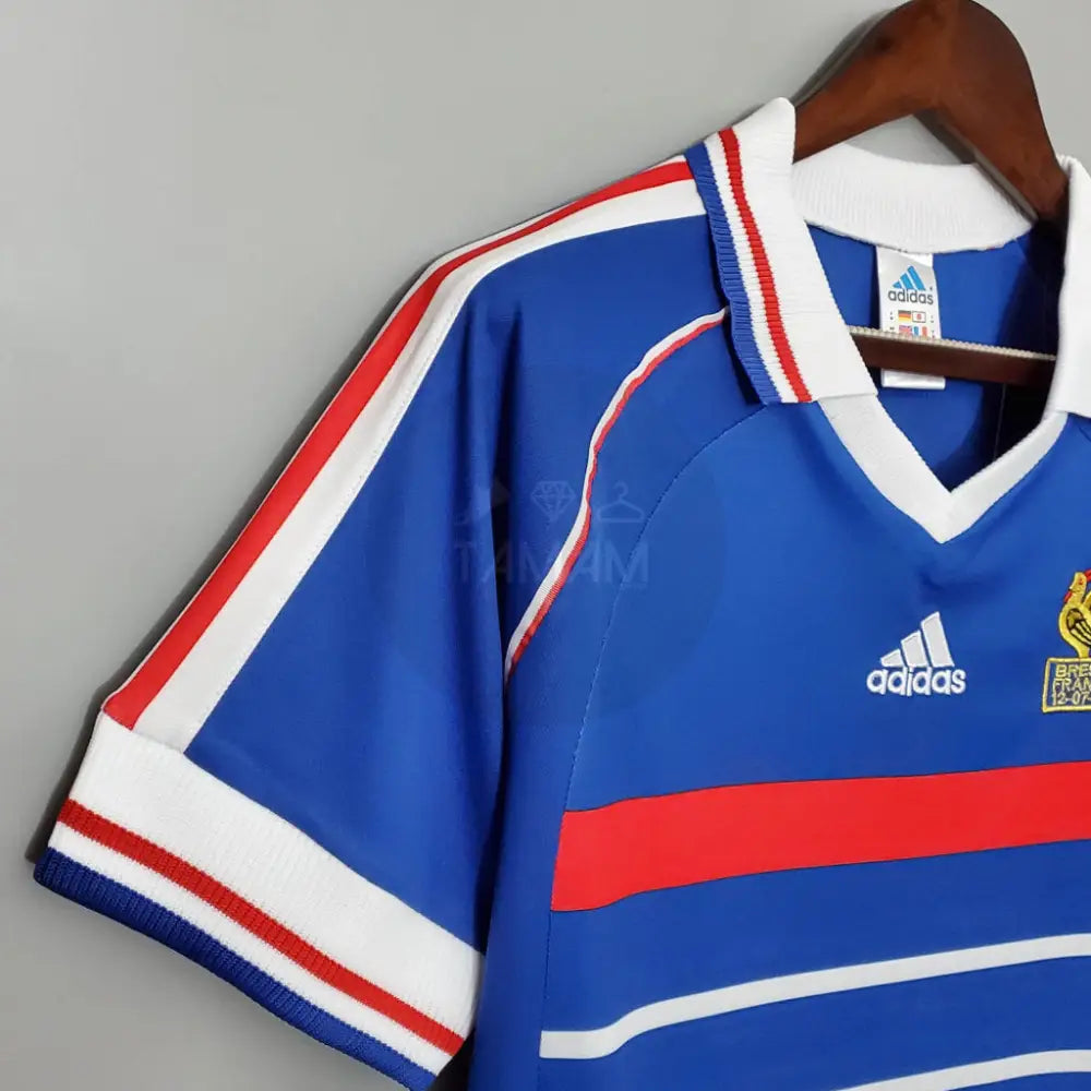 France Home Kit Retro International 98 Football Jersey