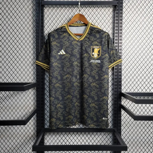 Japan Gold And Black Dragon Kit 23/24 Concept Football Jersey