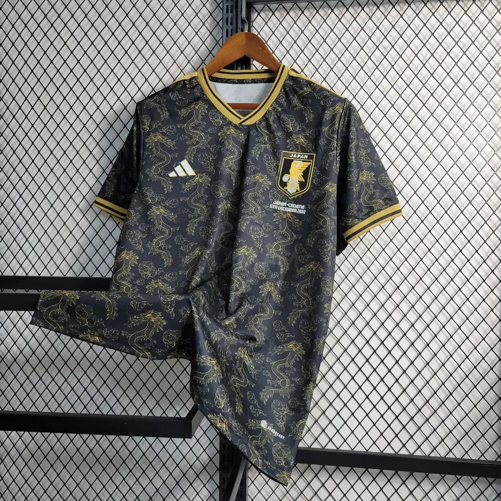 Japan Gold And Black Dragon Kit 23/24 Concept Football Jersey