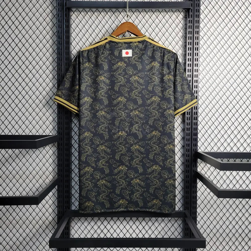 Japan Gold And Black Dragon Kit 23/24 Concept Football Jersey