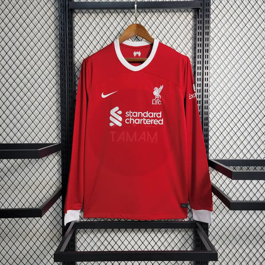 Liverpool Fc Home Kit 23/24 Longsleeves Long Sleeves Football Jersey