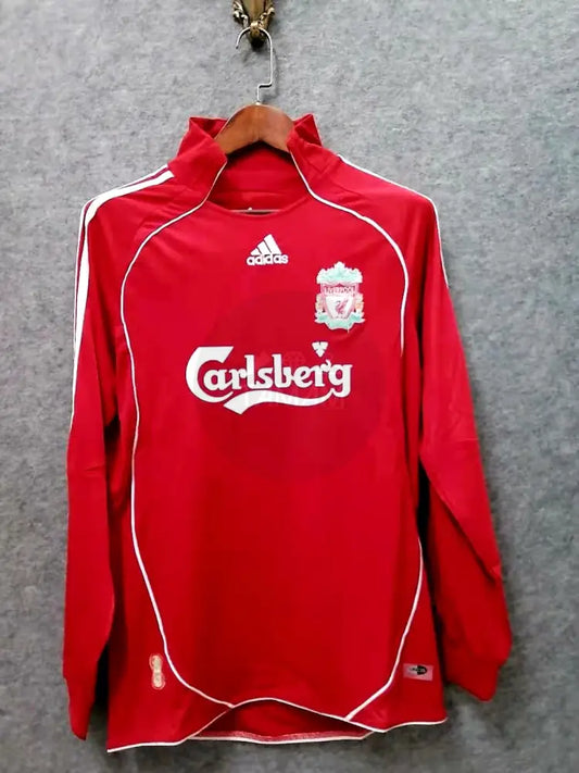 Liverpool Home Kit Retro Long Sleeves 06/07 Football Jersey