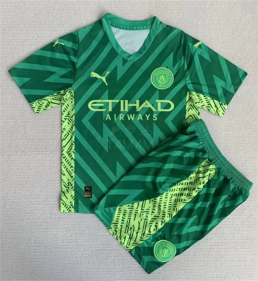 Manchester City Gk Kit Green Kids 23/24 Football Jersey