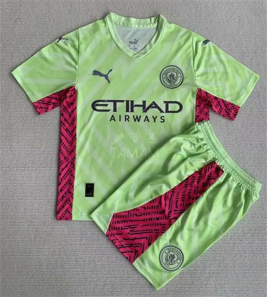 Manchester City Gk Kit Light Green Kids 23/24 Football Jersey