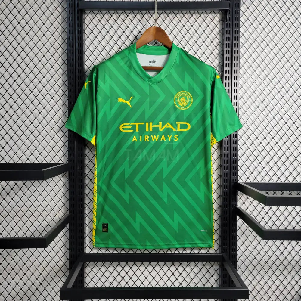 Manchester City Goalkeeper Green Kit 23/24 Football Jersey