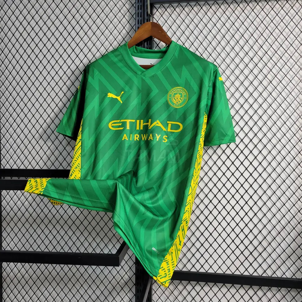 Manchester City Goalkeeper Green Kit 23/24 Football Jersey