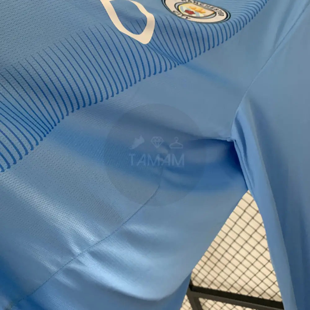 Manchester City Home Long Sleeves 23/24 Sleeves Football Jersey