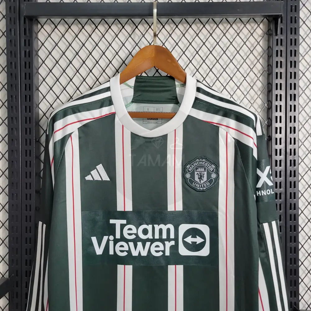 Manchester United Away Kit 23/24 Long Sleeves Sleeves Football Jersey