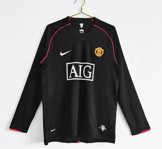 Manchester United Away Kit Retro Long Sleeves 07/08 Football Jersey