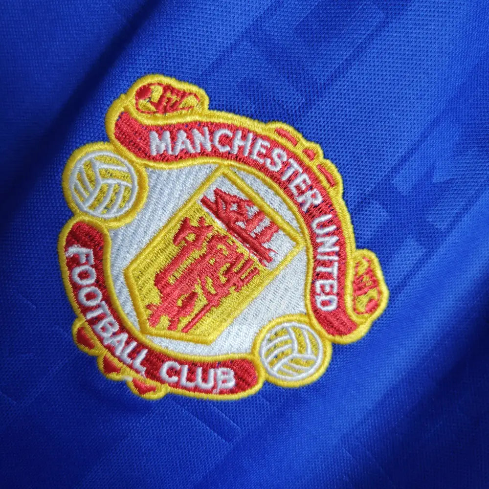 Manchester United Blue Home Kit Retro 88 Football Jersey