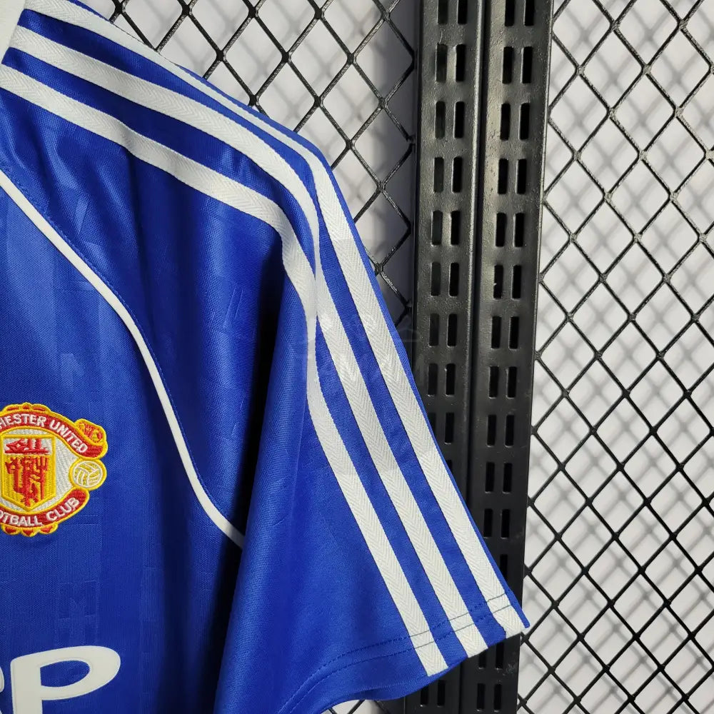 Manchester United Blue Home Kit Retro 88 Football Jersey
