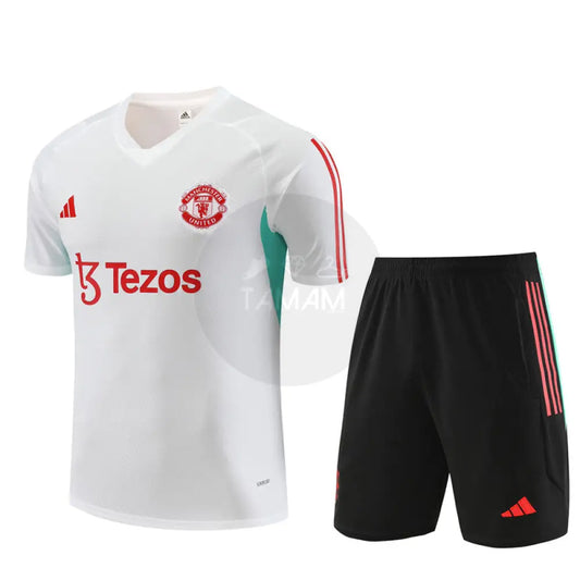 Manchester United Pre Match Kit White 23/24 Kids Football Jersey