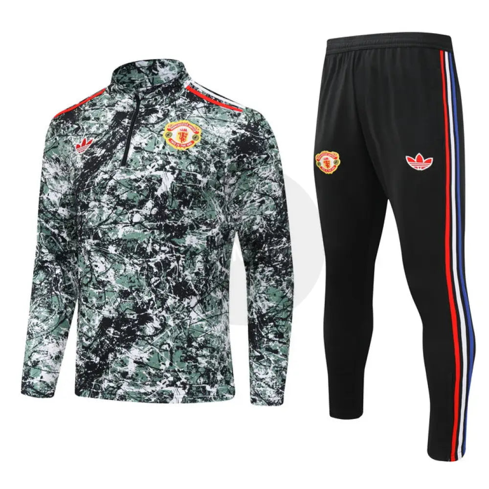 Manchester United X Rose 1/4 Zip Training Tracksuit 23/24