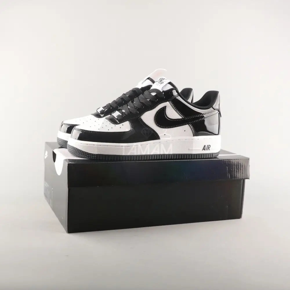 Nike Air Force 1 Low 07 Patent Leather Black & White Sneakers