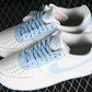 Nike Air Force 1 White And Blue Shoes