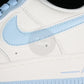 Nike Air Force 1 White And Blue Shoes