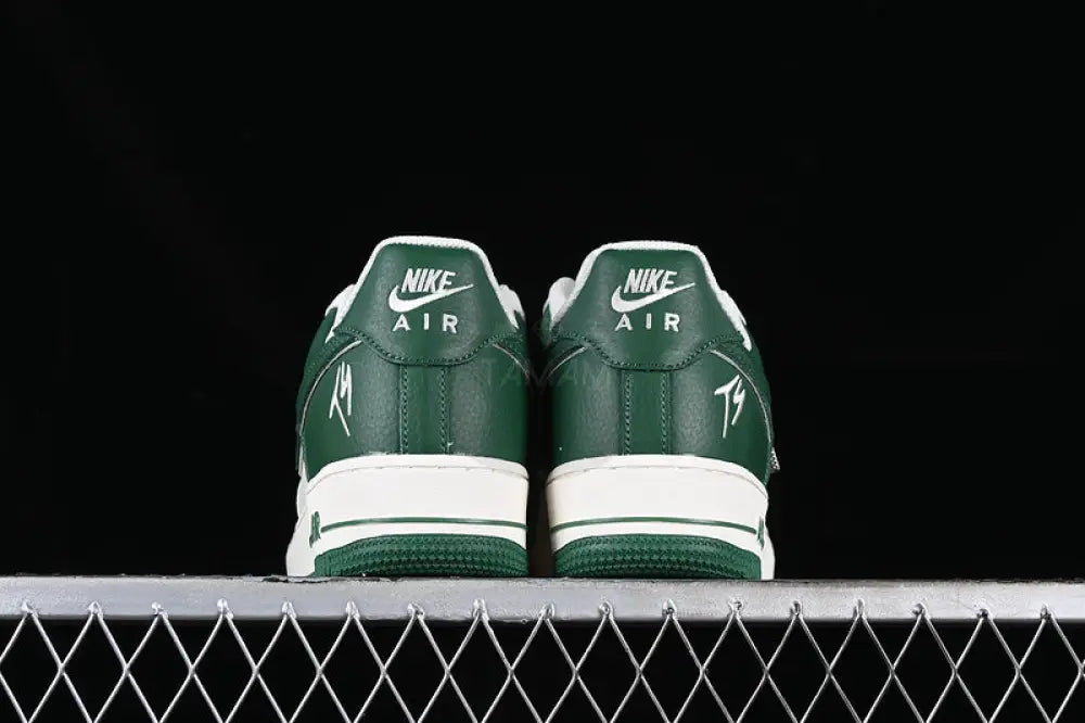 Nike Air Force 1 White And Green Shoes