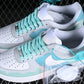 Nike Air Force Low White Blue And Green Shoes