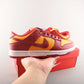 Nike Dunk Low Retro Burgundy Gold Shoes