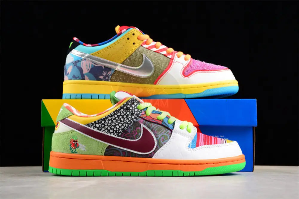 Nike Dunk White/Pink/Gold/Black/Orange Shoes