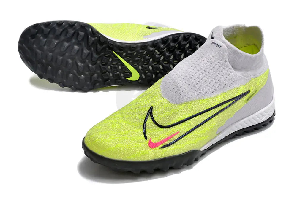 Nike Phantom Gx Elite Df Link Tf Artificial Turf - Grey/Green/Pink Soccer Cleats