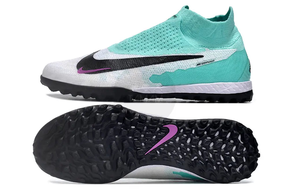 Nike Phantom Gx Elite Df Link Tf Artificial Turf - White/Jade/Black/Purple Soccer Cleats