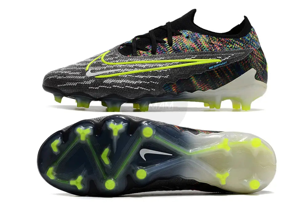 Nike Phantom Gx Elite Low - Cut Fg Fusion - Black/Volt/White/Blue Glow Soccer Cleats