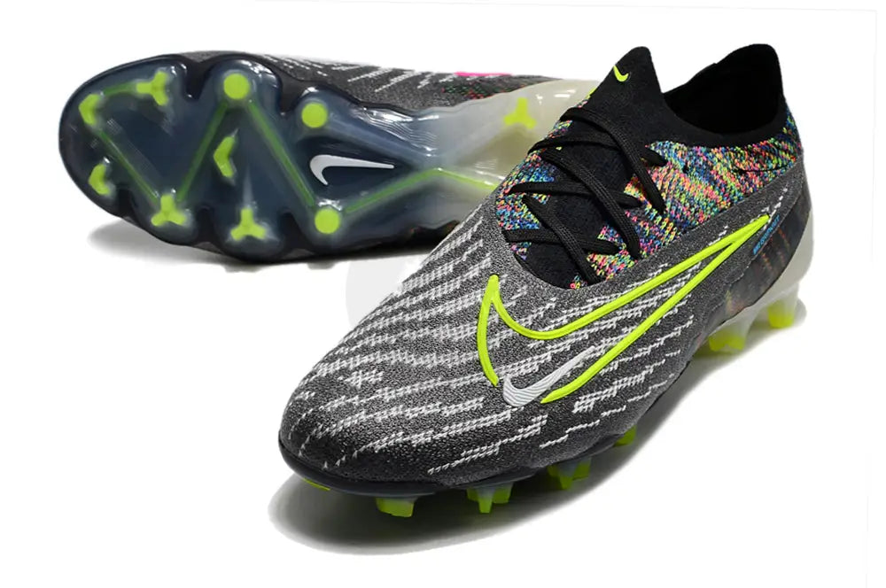 Nike Phantom Gx Elite Low - Cut Fg Fusion - Black/Volt/White/Blue Glow Soccer Cleats