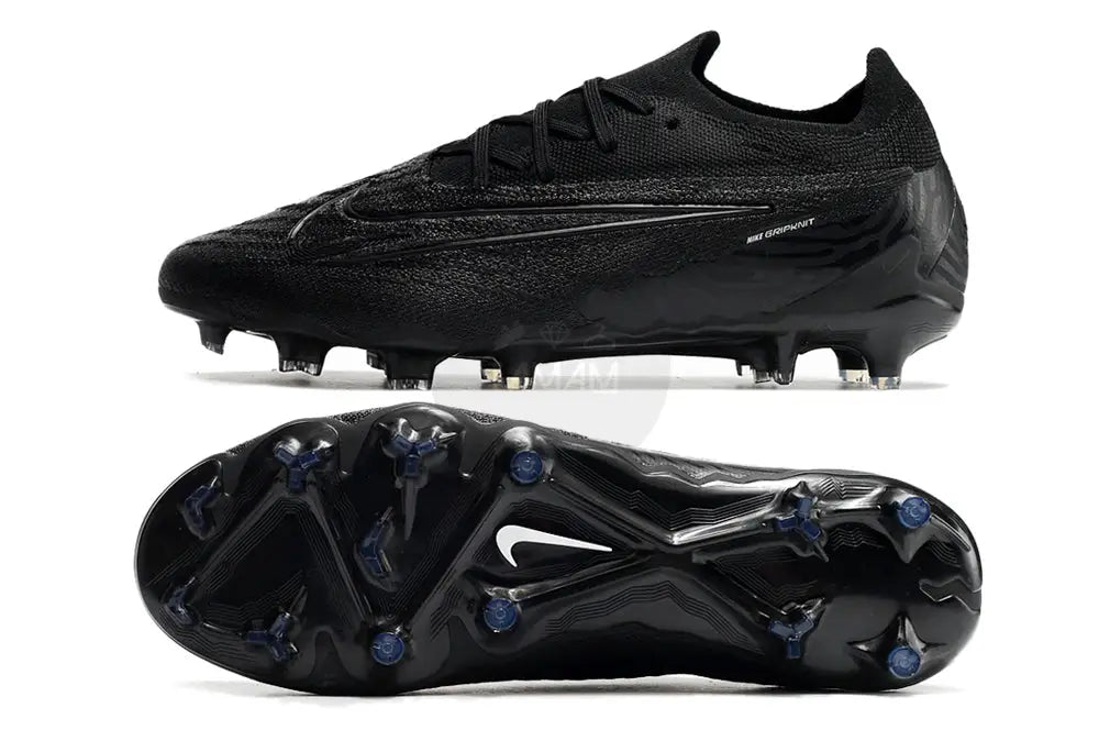 Nike Phantom Gx Elite Low Fg Custom - All Black Soccer Cleats