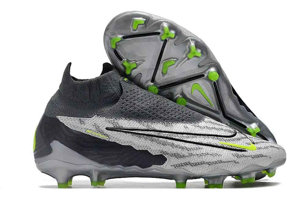 Nike Phantom Gx R9 Chrome Elite Df Fg - Black/Grey/Green Soccer Cleats