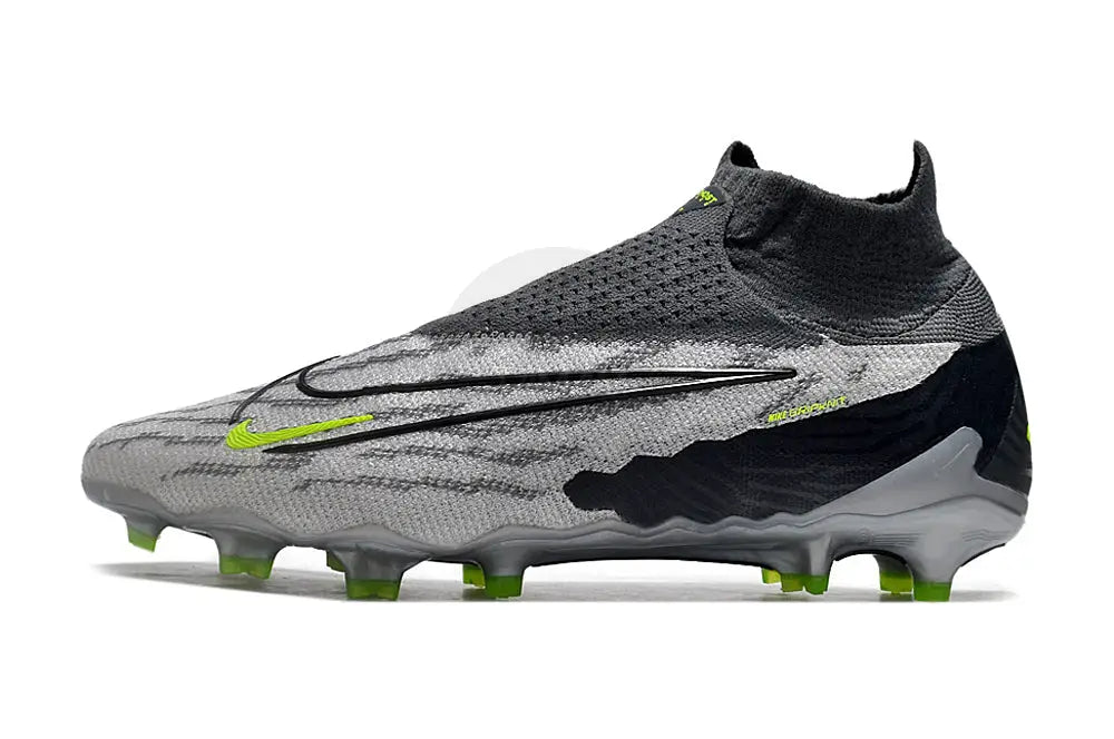 Nike Phantom Gx R9 Chrome Elite Df Fg - Black/Grey/Green Soccer Cleats