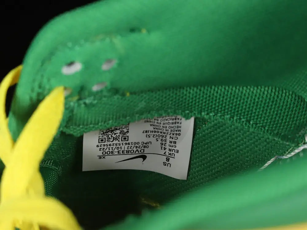 Nike Sb Dunk Low Reverse Brazil Apple Green/Yellow Shoes