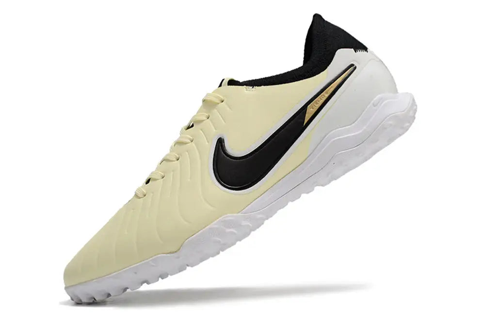 Nike Tiempo Legend 10 Pro Tf Artificial Turf - Beige/Black/White Soccer Cleats