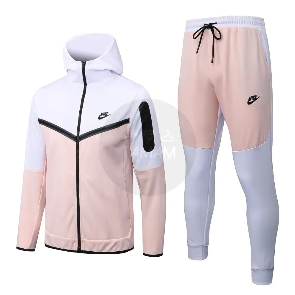 Nike Tracksuit White And Baby Pink - Dri Fit