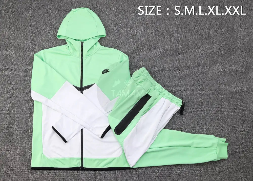 Nike Tracksuit White And Green - Dri Fit