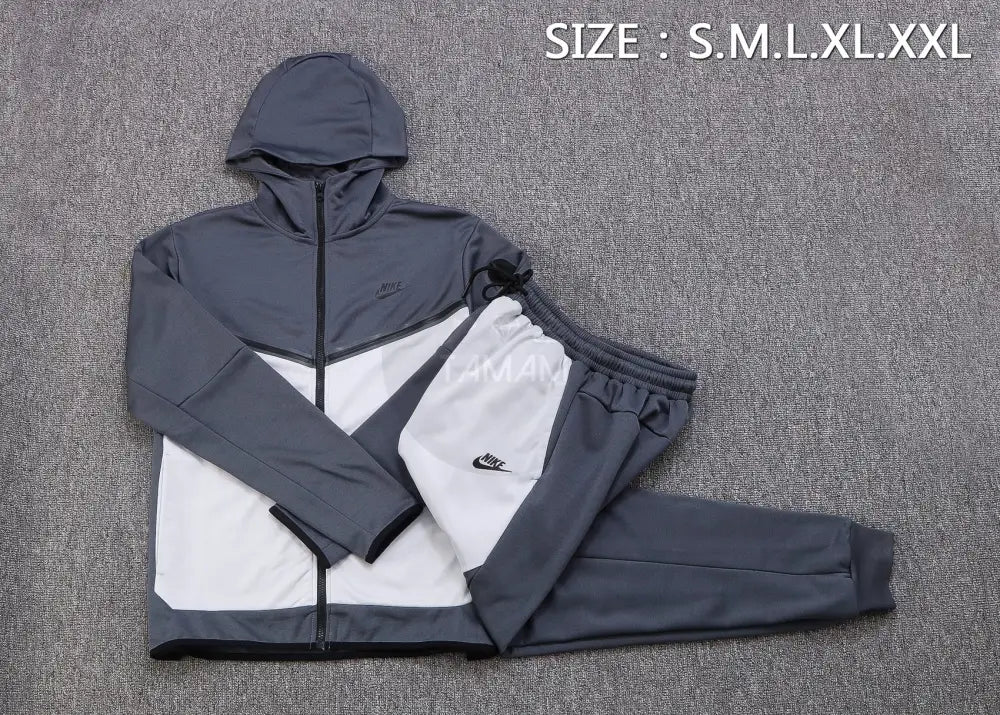 Nike Tracksuit White And Grey Dri - Fit