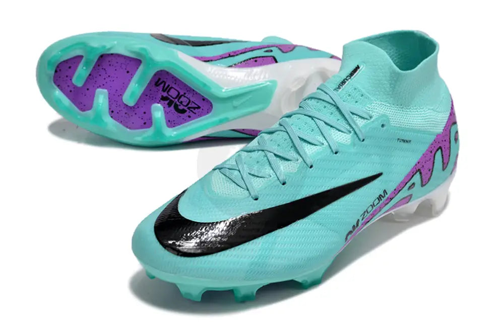 Nike Zoom Mercurial Superfly 9 Peak Ready Elite Fg - Ice Blue/Purple/Black Soccer Cleats