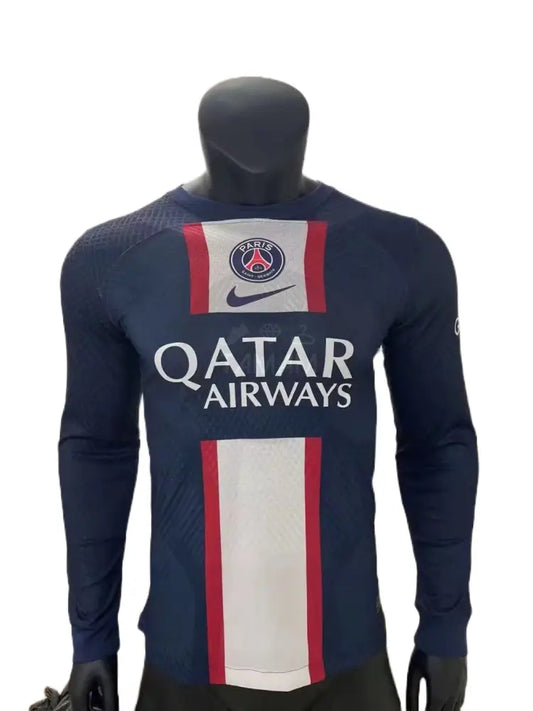 Psg-Paris Saint Germain Home Kit 22/23 Long Sleeves Player Version Sleeves Football Jersey