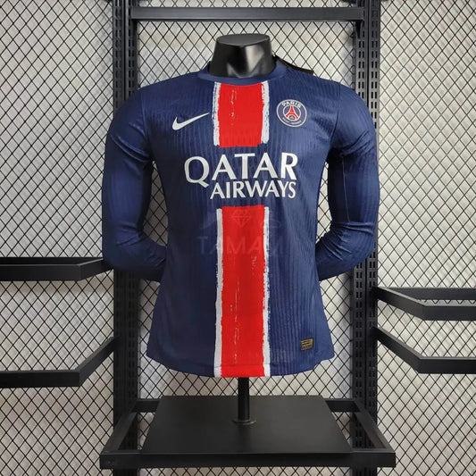 Psg - Paris Saint Germain Home Kit 24/25 Long Sleeves Player Version Sleeves Football Jersey