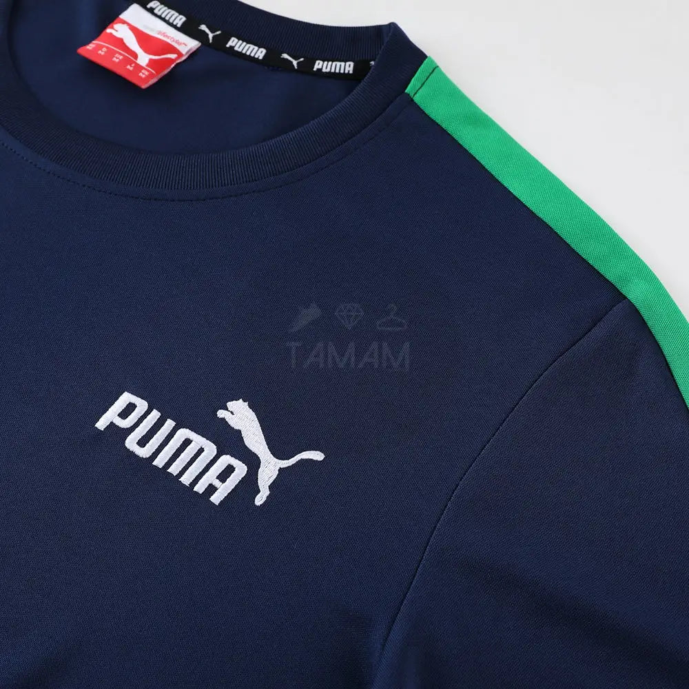 Puma T7 Navy Green Set Shirt + Pants Tracksuit